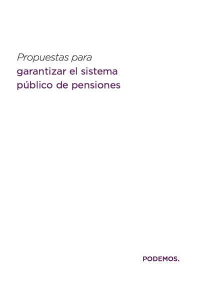 Propuestas para garantizar el sistema público de pensiones