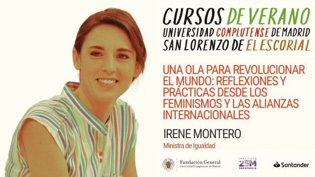 Irene Montero en los cursos de verano de UCM